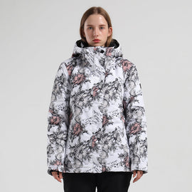 Women's SMN Winter Flowers Beauty Waterproof Winter Snowboard Jacket
