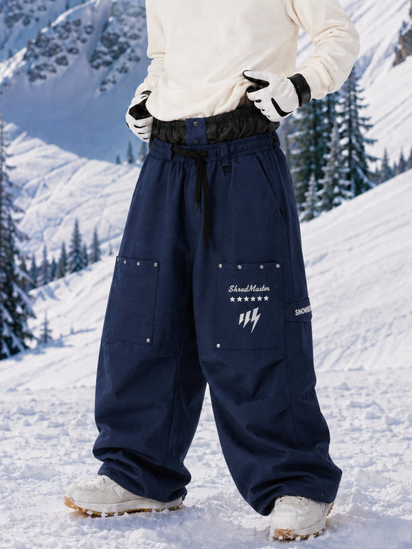 Men's Camden Punk Rivet Street Utility Cargo Snowboard Pants – Baggy Freestyle Fit