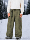 Men's Utility Techline Durable Stretch Cargo Baggy Freestyle Fit Snowboard Pants