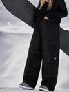 Women's Utility Wild Soul Crew Heavy Stitch Cargo Baggy Fit Snowboard Pants