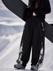 Women's Hyper Flux Jogger Baggy Snowboard Pants with Graffiti Panel & Reflective Line