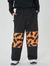 Women's Freestyle Knee Reflective Graphic Panel Cargo Baggy Snow Pants