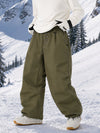 Men's Workwear Raw Utility Rivet Denim Snowboarding Pants – Oversized Fit with Double Back Pocket