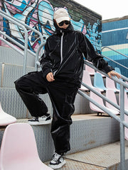 Women's Ld Ski Black Paint Graphene 3L Snowsuit Sets