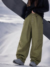 Women's Workwear Raw Utility Rivet Denim Snowboard Pants – Oversized Fit with Double Back Pocket