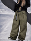 Women's Urban Vibe Workwear-Inspired Rivet-Trim Wide Fit OG Baggy Snowboard Pants