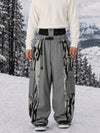 Men's Reflective Wild Motion Colorblock Extra Baggy Snowboard Pants