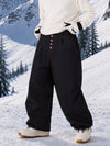 Men's Workwear Raw Utility Rivet Denim Snowboarding Pants – Oversized Fit with Double Back Pocket