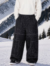 Men's Park Rider Nightline Cargo Pockets Reflective Trim Baggy Snowboard Pants