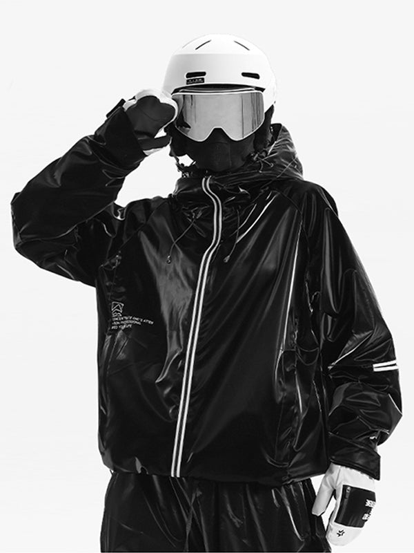 Men's Ld Ski Black Paint Graphene 3L Snow Jackets