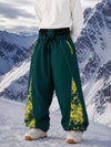 Men's Hyper Flux Jogger Baggy Snow Pants with Color Graffiti Panel & Reflective Line
