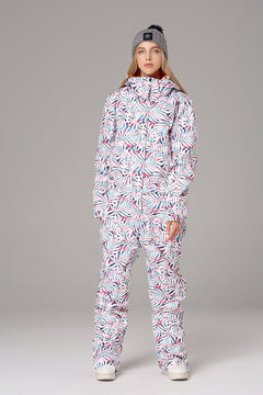 Women's Searipe Chic One Piece Ski Suits Winter Jumpsuit Snowsuits