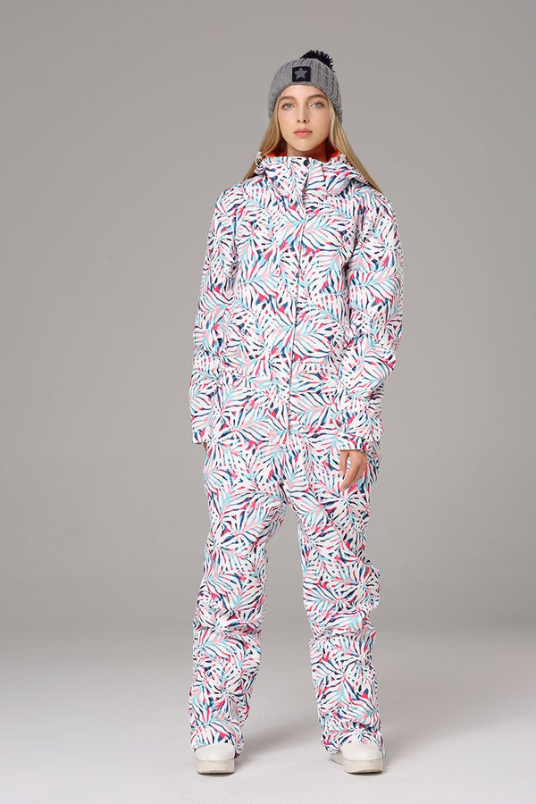 Women's Searipe Chic One Piece Ski Suits Winter Jumpsuit Snowsuits