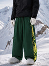 Men's Hyper Flux Extra Baggy Freestyle Snowboard Pants with Side Zip Graffiti Panel