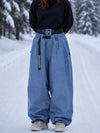 Women's Urban Vibe Workwear-Inspired Rivet-Trim Wide Fit OG Baggy Snowboard Pants
