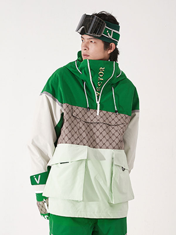 Men's Vector Unisex Reflective Colorful Winter Anorak Snowboard Jacket