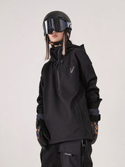 Women's Vector Unisex Fleeced Hood Insulated Anorak Snow Jacket