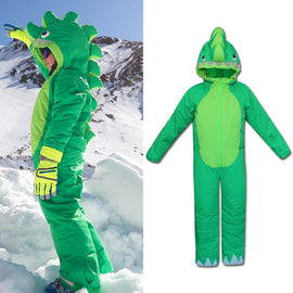 Boy & Girls Waterproof Winter Animal Friendly One Piece Snowsuits