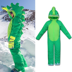 Boy & Girls Waterproof Winter Animal Friendly One Piece Snowsuits