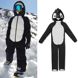Boy & Girls Unisex Waterproof Winter Animal Friendly One Piece Snowsuits