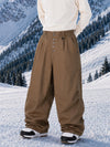 Men's Workwear Raw Utility Rivet Denim Snowboarding Pants – Oversized Fit with Double Back Pocket