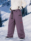 Men's Utility Techline Durable Stretch Cargo Baggy Freestyle Fit Snowboard Pants