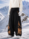 Men's Hyper Flux Jogger Baggy Snow Pants with Color Graffiti Panel & Reflective Line