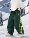 Men's Hyper Flux Extra Baggy Freestyle Snowboard Pants with Side Zip Graffiti Panel