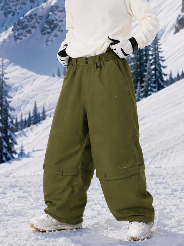 Men's Utility UrbanCraft Cargo Double Knee Snowboard Pants with Rivet-Reinforced Panels