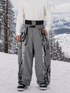 Men's Reflective Wild Motion Colorblock Extra Baggy Snowboard Pants
