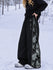 Women's Hyper Flux Extra Baggy Freestyle Snowboarding Pants with Side Zip Graffiti Panel