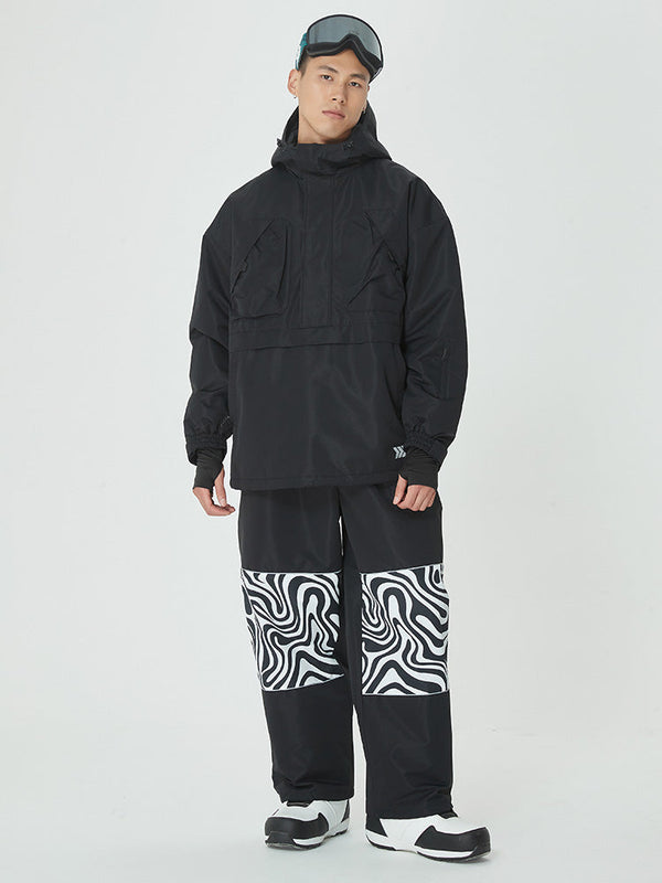 Men's Mountain Freerider Thermal Baggy Anorak Snowsuit Snowboard Suit