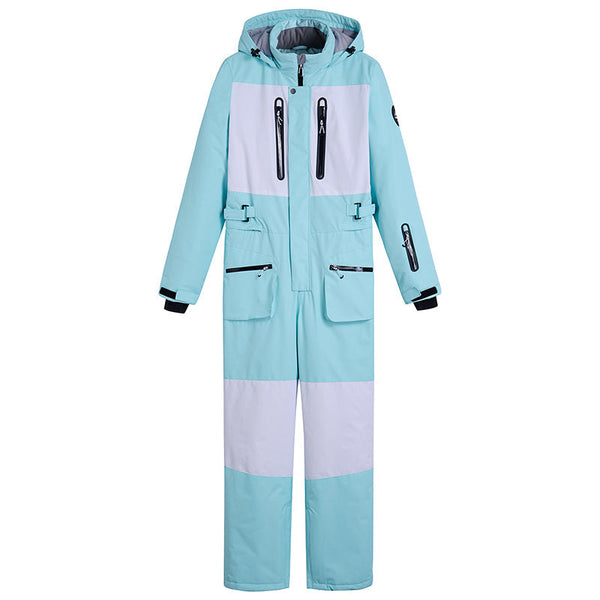 Women's Fluorescent Green Stylish One Piece Snow Suit