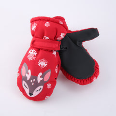 Kid's Snowshred Sika Deer Pattern Waterproof Snow Mittens