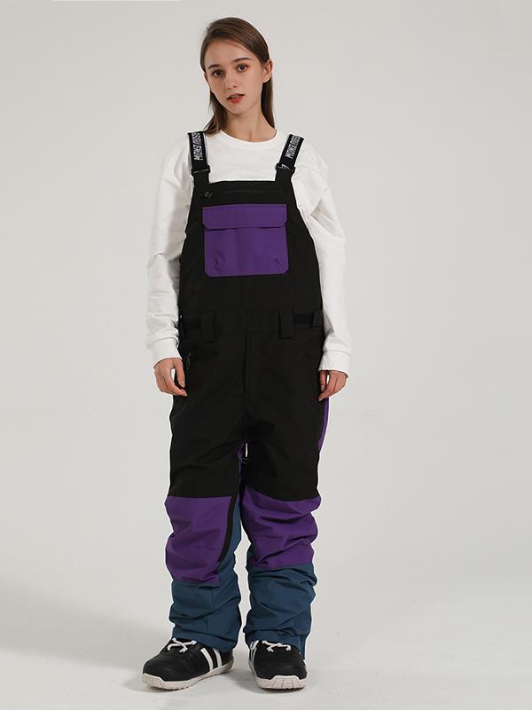 Women's Gsou Snow Mountain Discover Colorblock Ski Bibs Pants