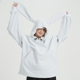 Doorek Unisex Cute Rabbit Waterproof Snow Hoodie
