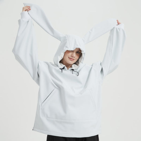 Doorek Unisex Cute Rabbit Waterproof Snow Hoodie