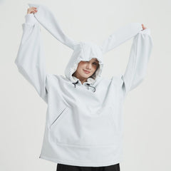 Doorek Unisex Cute Rabbit Waterproof Snow Hoodie