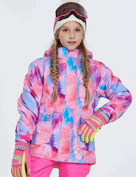 Girl's Phibee Artistic Creation Winter Outdoor Sportswear Waterproof Ski Jacket