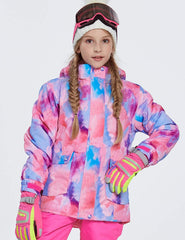 Girl's Phibee Artistic Creation Winter Outdoor Sportswear Waterproof Ski Jacket