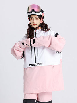 Women's Cosone Powdreamer Half Zipper Colorblock Anorak Snow Jacket
