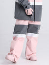Men's Cosone Winter Forward Zipper Colorblock Windbreaker Snow Pants