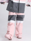 Women's Cosone Winter Forward Zipper Colorblock Windbreaker Snow Pants
