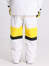 Women's Cosone Winter Forward Zipper Colorblock Windbreaker Snow Pants