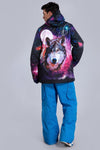 Men's Gsou Snow 10k Mountains Wolf 3D Printed Snowboard Jacket - snowverb