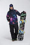 Men's Gsou Snow 10k Mountains Wolf 3D Printed Snowboard Jacket - snowverb